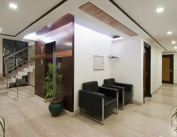 Naturally lit Royal Residence corridor